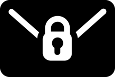 Locked Email Stencil Svg Design File, Free Vectors File